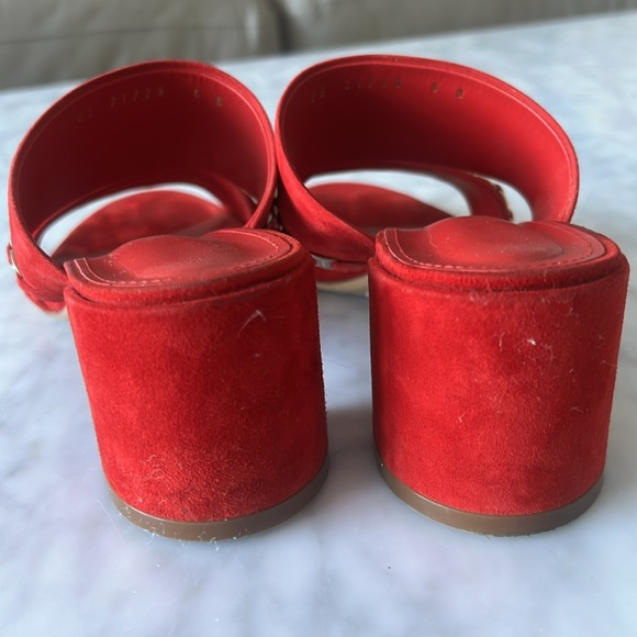 Ferragamo Suede studded accents slides - Picture 4 of 5